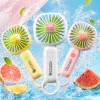 Yellow lemon, white watermelon, pink strawberry shaped handheld small fan outdoor portable version Specification image